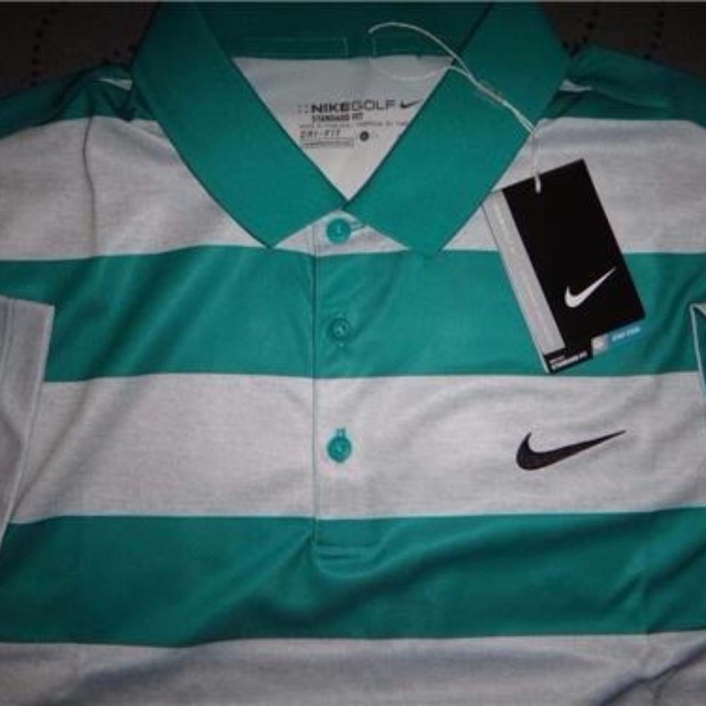 NIKE GOLF GREEN & GRAY POLO SHIRT SIZE 2XL OR XL MEN NWT $65.00